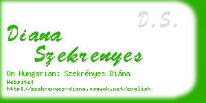 diana szekrenyes business card