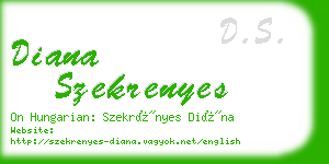 diana szekrenyes business card